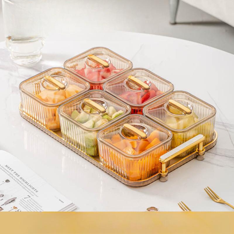 Легкий роскошный прозрачный поднос для фруктов для дома, гостиной, журнального столика, подноса для конфет, орехов, сухофруктов, контейнера для закусок и освежений