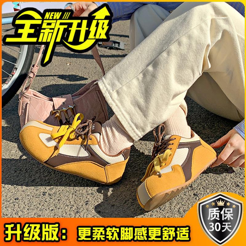Ретро удобные мягкие туфли на платформе женские весна-лето новые круглые на шнуровке сетчатые дышащие повседневные спортивные туфли для моральной подготовки одинарные туфли