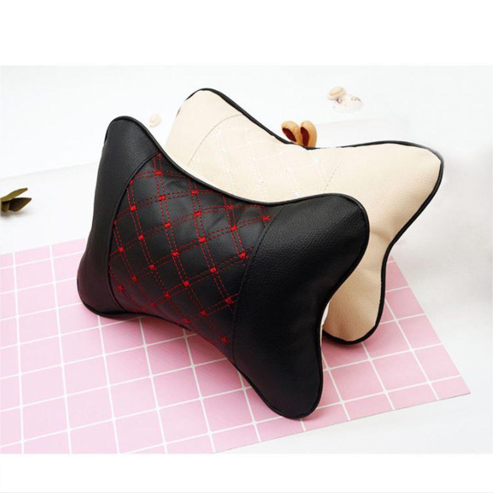 New Leather Safety Bone Car Seat Headrest Cushion Pad Head Neck Rest Pillow Restraint