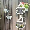 Садовая табличка 'Добро пожаловать' из смолы с цветами и птицами, декоративная уличная садовая каменная табличка с пеньковой веревкой для деревенского двора, газона, патио, домашнего декора