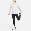 Nike Футболка Yoga Dri-Fit Casual с коротким рукавом и принтом для женщин, белые топы DD2817-100