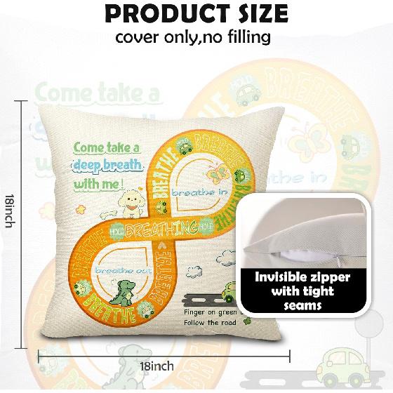 Feelings Wheel Pillow Cover Counseling Office Emotion Wheel Pillow Case Therapist Office Decor School Counselor Office Must Haves Calm Down Corner