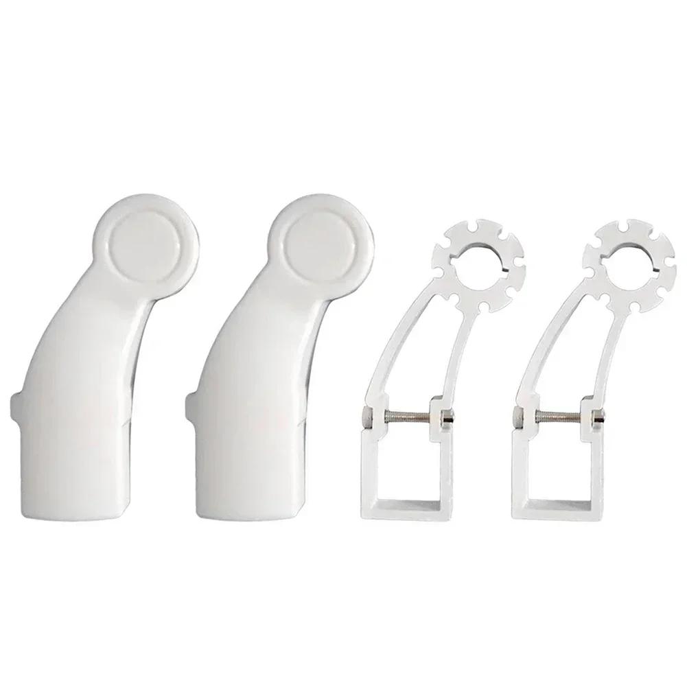 2Pcs Awning Brackets With Lids For 40mm Square Tube Retractable Gearbox Support Aluminum Alloy Awning Parts For 40mm Square Tube