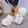 Fashion Eva Platform Clogs for Women Thick Bottom Wedges Heels Garden Sandals Woman 2025 Summer Comfort Non Slip Beach Slippers