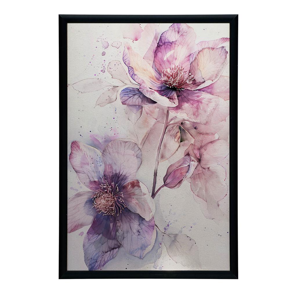 Kwiatowy Portret Wiosny Kwiatowy Portret Wiosny, 30X40 Cm, Rama Drewniana Ciemny Brąz, Papier Matowy 230 Gsm