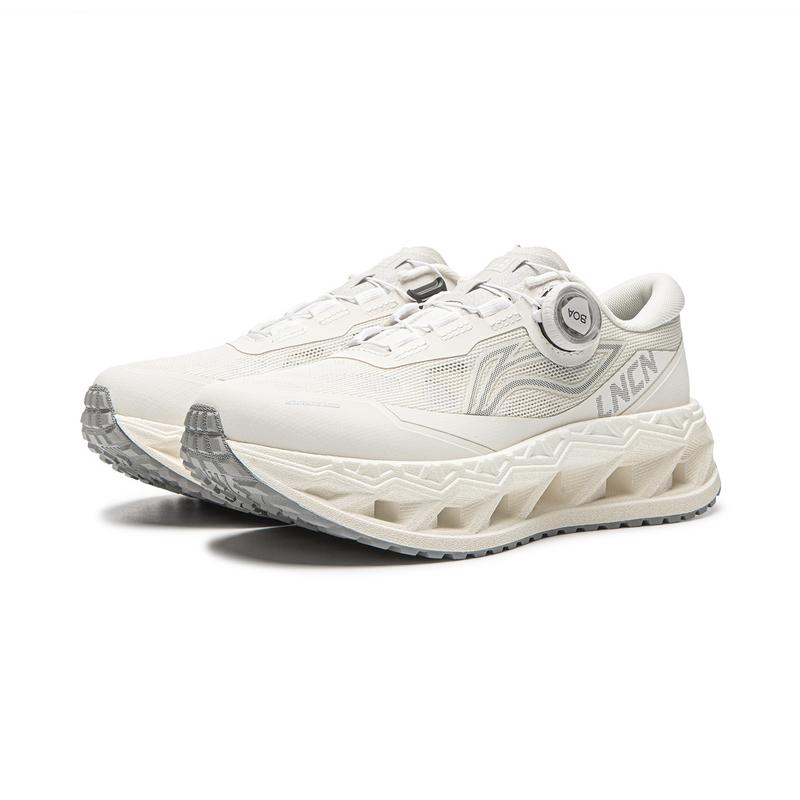 Li Ning Arc Ace 3 Отражающие Амортизация Отскок Трендовые Спортивные Кроссовки Женские Кроссовки Шампанское Белый AZGW310-5