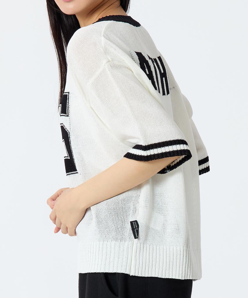 ANDTHEOTHER Oversized V-Neck Short Sleeve Knit Black