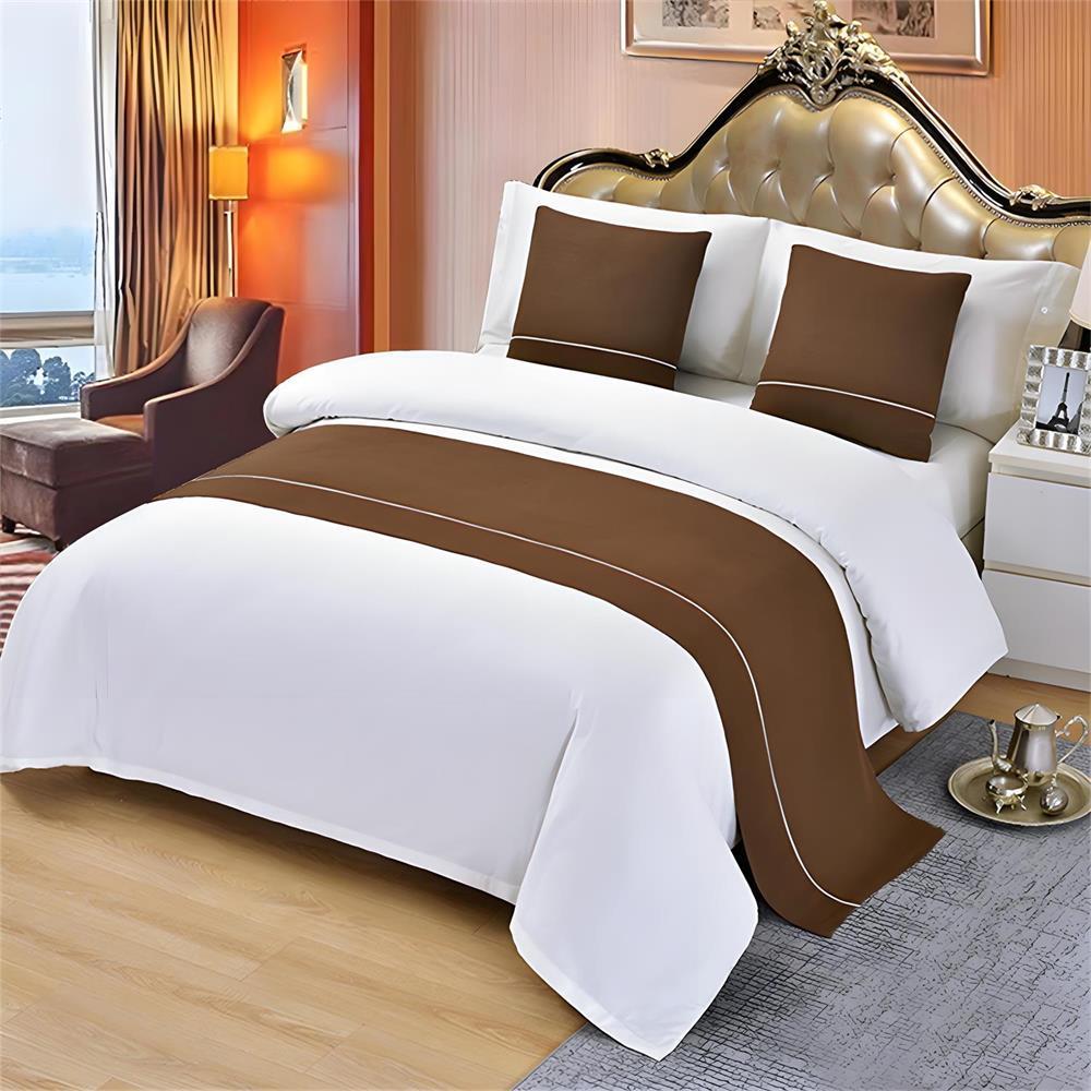 Полотенце на конец кровати в китайском стиле, Полотенце для прикроватной тумбочки, Однотонная дорожка на кровать, Домашний декор