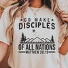Comfort Colors® Retro Scripture Matthew Graphic 28:19 Shirt, Christian Bible Verse Tee, Religious Gift, Faith Based Apparel