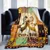 1pc. Cartoon Chip 'n Dale Print Blanket, Seasonal Home Decor Gift for All Seasons,Soft Flannel Throw Blanket, Versatile & Cozy for Bedroom,