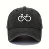 Bicycle Printed Baseball Cap Retro Lightweight Washable Cap Adjustable Men's and Women's Sun Protection Hats