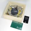 Used 1980s Vintage HOYA Crystal Lofty Glass Desk Clock, German/Junghans Movement, With Box