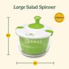 LMETJMA 5 L  Large Salad Spinner Vegetable Washer Dryer Drainer Strainer with Bowl Colander Multi-Use Lettuce Spinner JT252