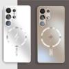 Роскошный Матовый Жесткий Чехол Magsafe Для Samsung Galaxy S25 S24 S23 Plus Ultra Мягкий Бампер Магнитный Ударопрочный Покрытие Для Беспроводной Зарядки