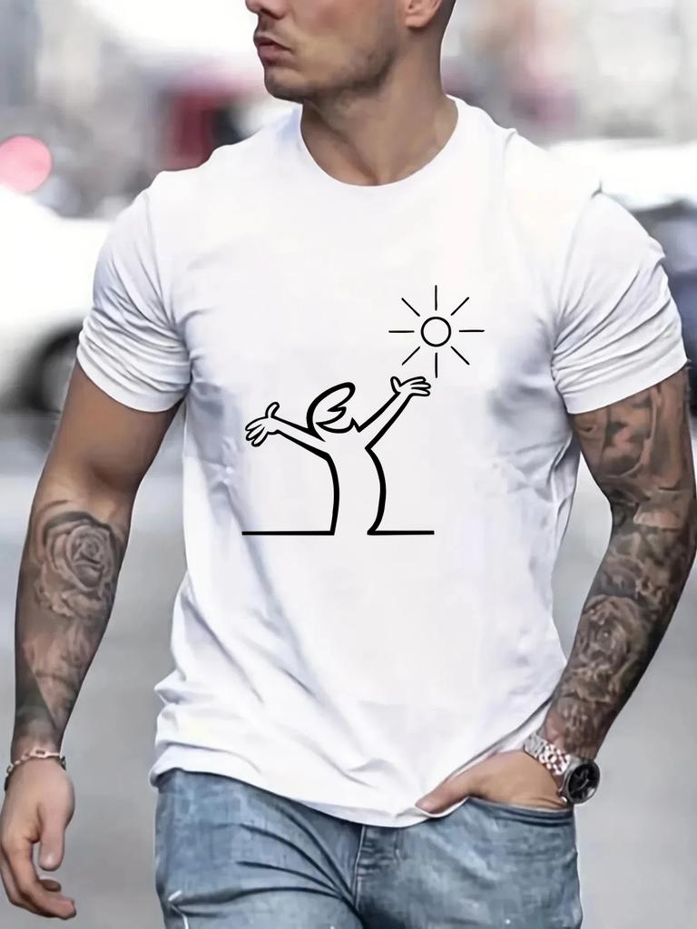 Men's T-Shirt La Linea Amazing Cotton Tees Oversized Graphic T Shirts Vintage Adult Print Graphic Tee Shirt for Men