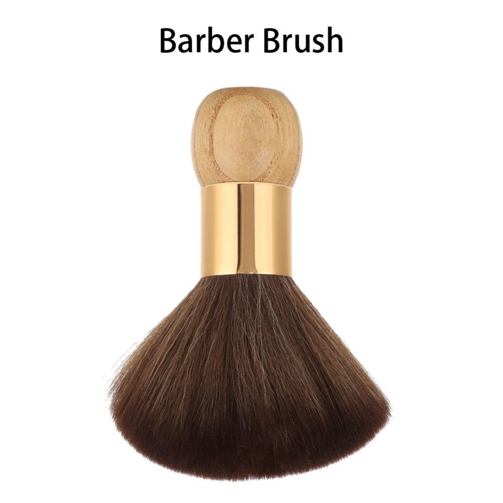 Wooden Handle Face Duster Brush Soft Cleaning Hairbrush Barber Neck Duster Barber Use