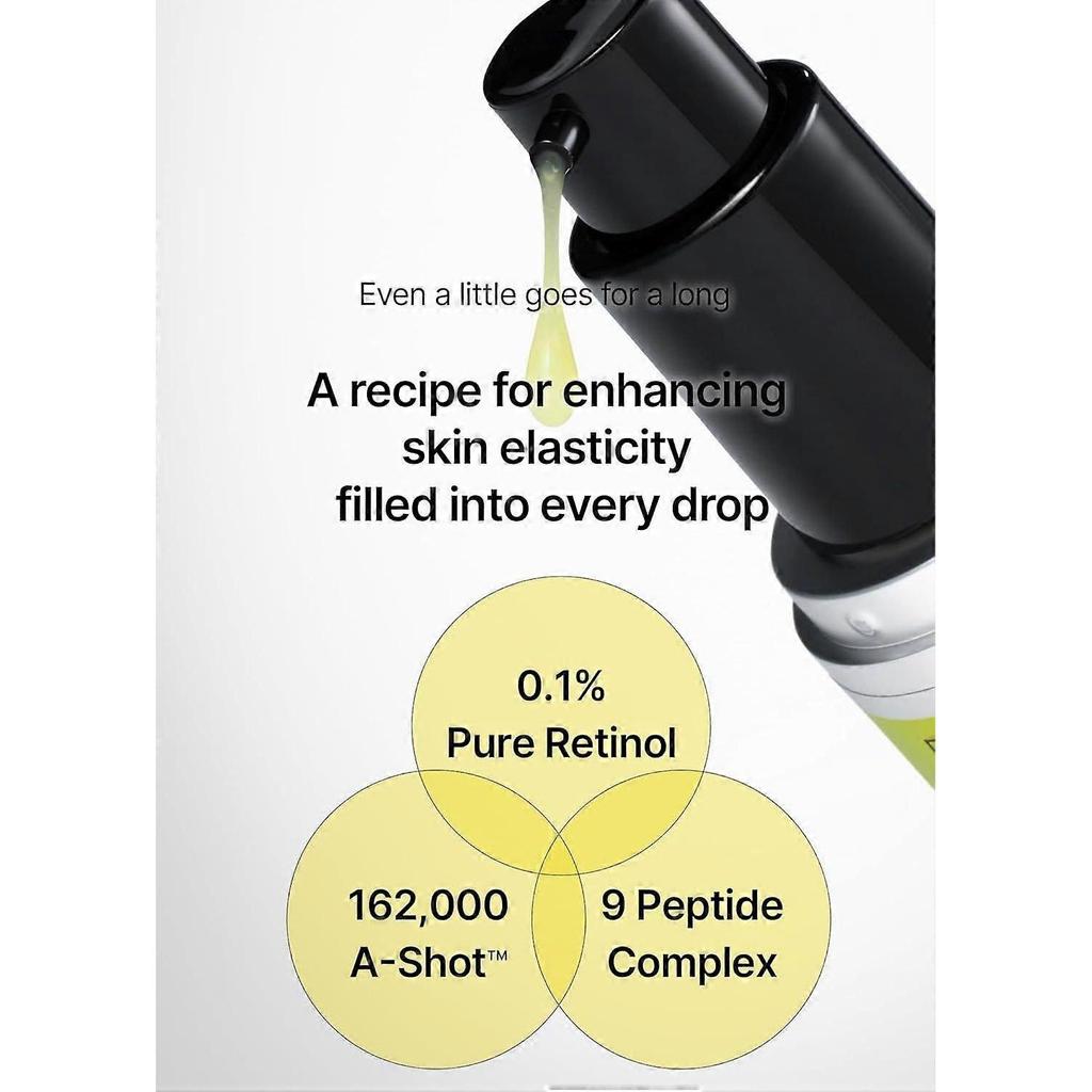 Retinol Shot Tightening Serum with Pure Vitamin A Retinol, Peptide, Pore Minimizer, Wrinkles & Fine Lines, Firmer Skin, Anti-Aging, Smoothing 30ml