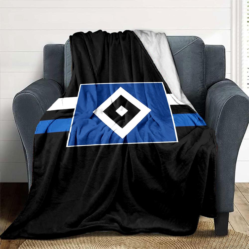 Hamburger Sv Print Flannel Blanket High Quality Warm Comfortable Cover for All Seasons Perfect for Gifts Home Decor
