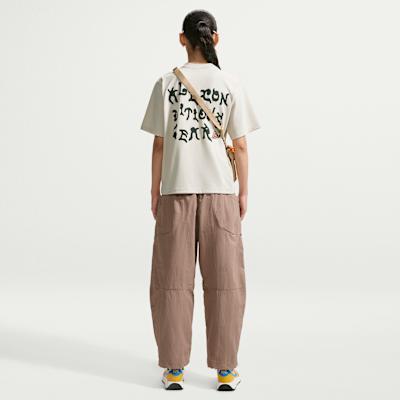Women's Nike ACG T Shirts Women's Ecru Crew Neck Moderate