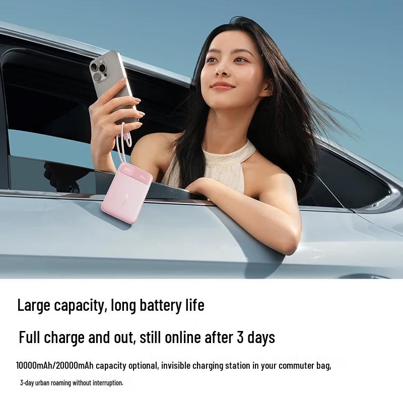 Baseus 10000mAh 45W Fast Charging Power Bank with Built-in Cables