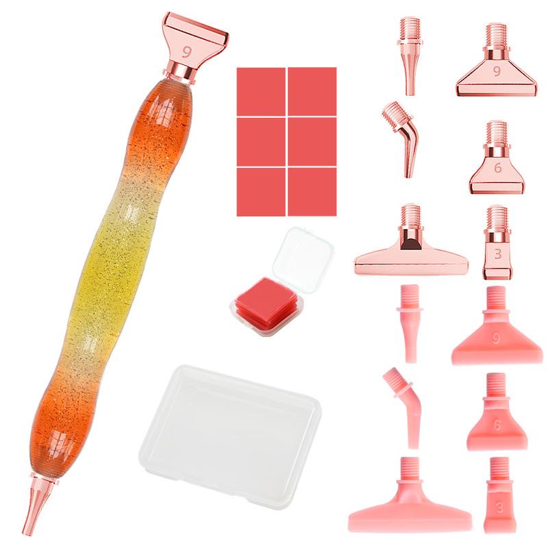 Набор ручек для алмазной вышивки 5D Jelly Point Drilling Pen Набор инструментов для мозаичной вышивки с многофункциональными металлическими наконечниками с винтовой резьбой
