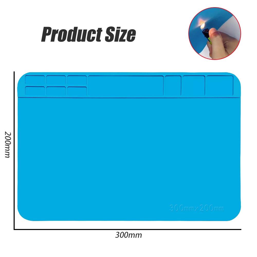 Теплоизоляционный рабочий коврик ESD, паяльная станция, утюг, коврик для ремонта телефона, компьютера, магнитный термостойкий изоляционный коврик, платформа