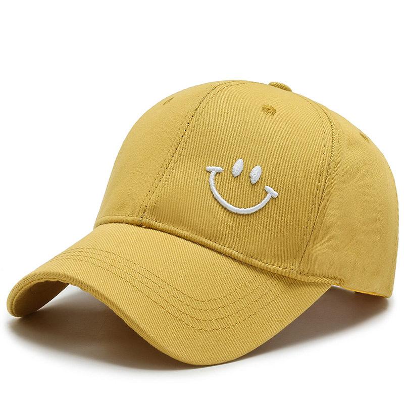 Летняя бейсболка унисекс, бейсболка с вышивкой смайлика, шляпы Snapback для мужчин и женщин, простые хлопковые кепки с капюшоном, модная кепка в стиле хип-хоп, шляпа для папы