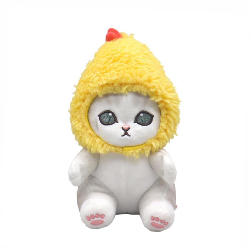Cute Tempura Shrimp Cat Plush Toy Soft Pp Cotton Stuffed Animal Keychain