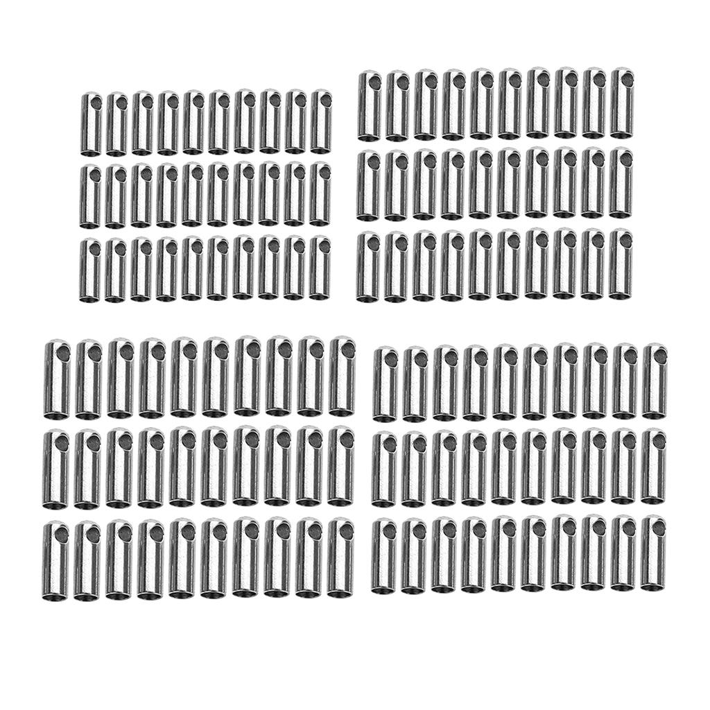 30 ювелирных застежек из нержавеющей стали, кожаный шнур, длина конца 1 мм