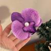 4 Pcs Hair Clip Elegant Flower Handmade Phalaenopsis Flower Hairpin Ornament Stylish Barrette For Daily Wear And Festival