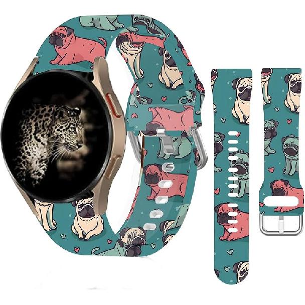 Силиконовые спортивные ремешки 20 мм, совместимые с Galaxy Watch 6/Watch 5/Galaxy Watch 4 40 мм 44 мм/Classic 42 мм 46 мм/Watch 3 41 мм, ремешки для Active 2,