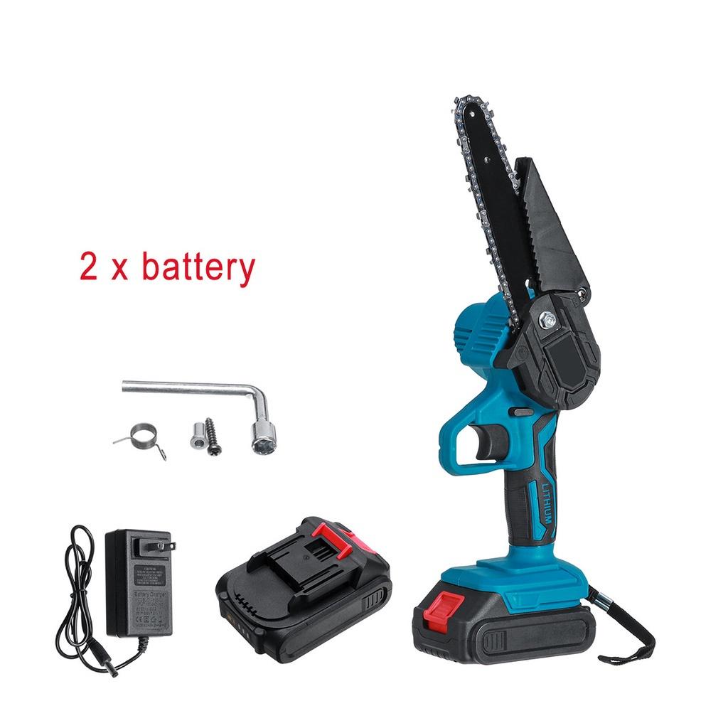 3000 Вт 6-дюймовая мини-аккумуляторная одноручная электрическая цепная пила с 2 батареями, деревообрабатывающий резак по дереву, бензопилы Rechagarble