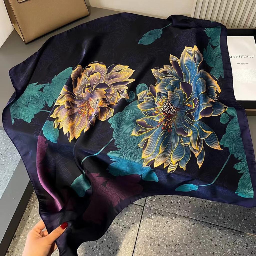 Hangzhou Silk High End Versatile Thin Scarf Shawl with Spring and Autumn Style Autumn and Winter Style Fashionable New Style