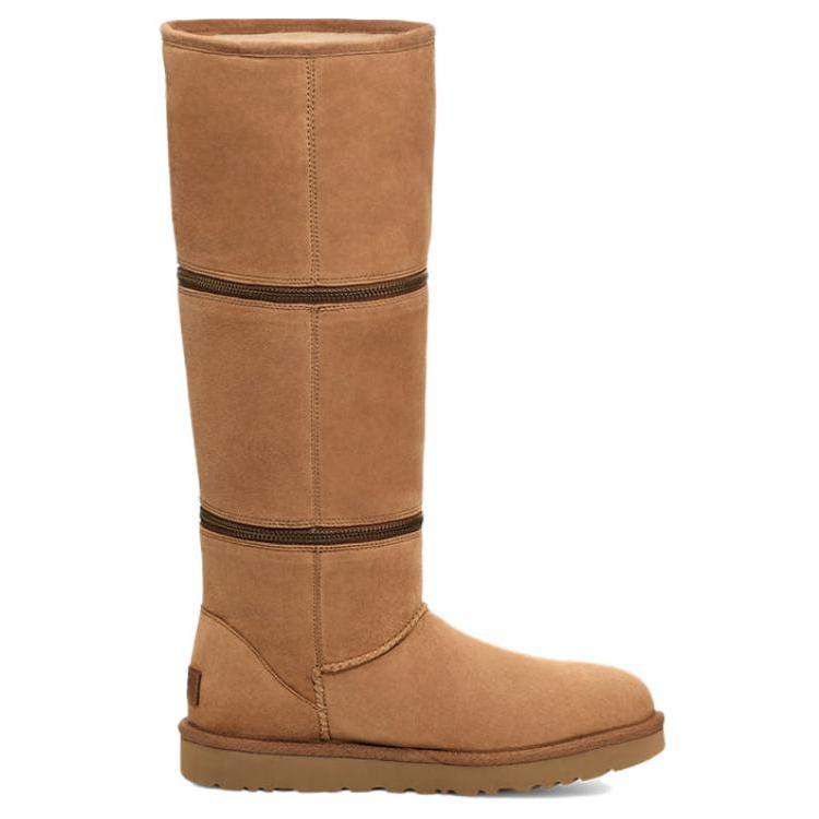 UGG Классические очень высокие замшевые модные зимние сапоги женские карамельные 1134631-CHE