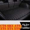 Sinjayer Waterproof Highly Covered Car Trunk Mat Tail Boot Pad Carpet Cover Cargo Liner Fit For Cadillac XT5 XT4 XTS CT6 SRX