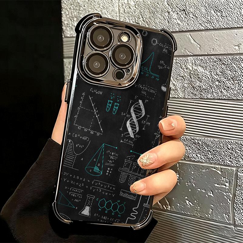 Физика Химия Математика Мягкий Чехол Для Телефона Для iPhone 15 16 17 Air 14 Pro Max 16E Plus 13 12 Mini Покрытие Защита От Падения Fundas