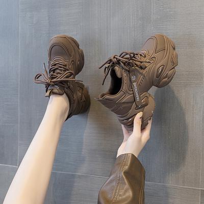 Кроссовки папы женские 2025 весна новые на толстой подошве увеличивающие рост спортивные и повседневные женские функциональные кроссовки для танцев