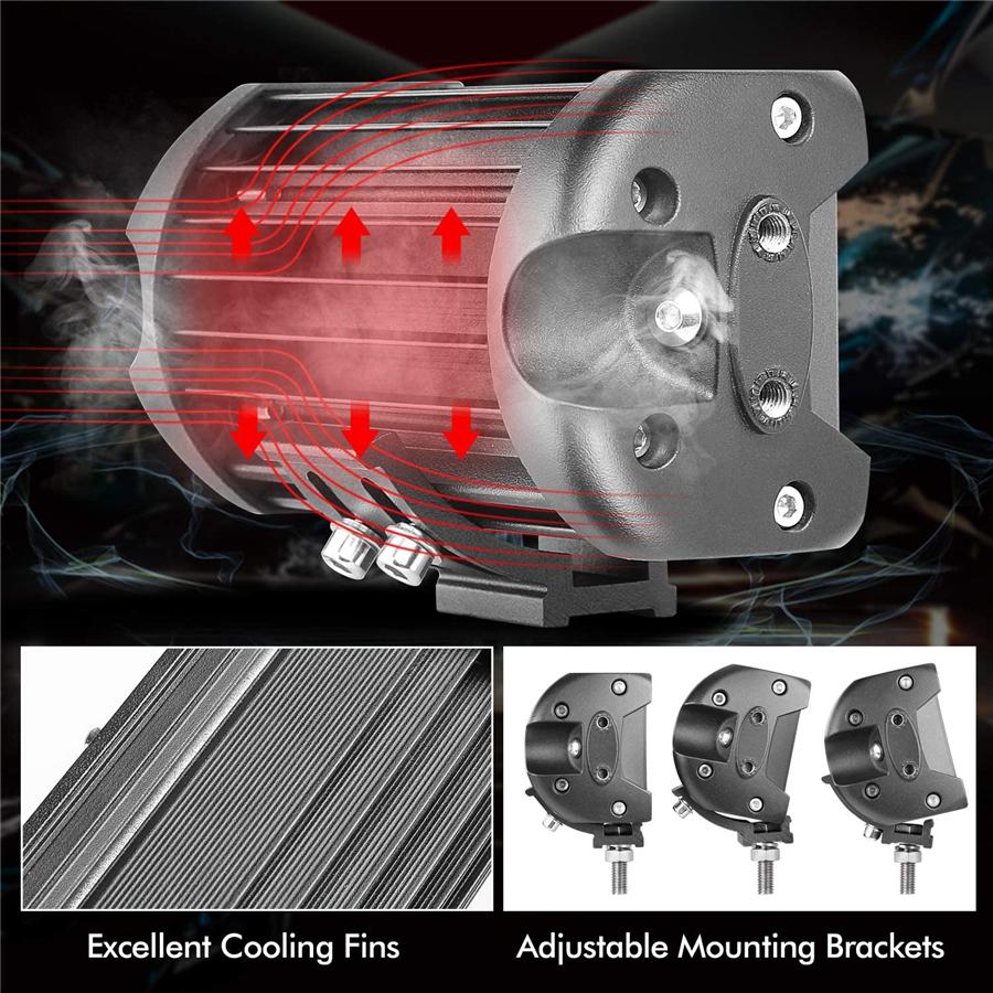 2 шт. 5 дюймов 260 Вт 26000 лм светодиодная балка точечный заливающий комбинированный луч внедорожный свет для вождения светодиодные кубики светодиодный рабочий свет противотуманные фары
