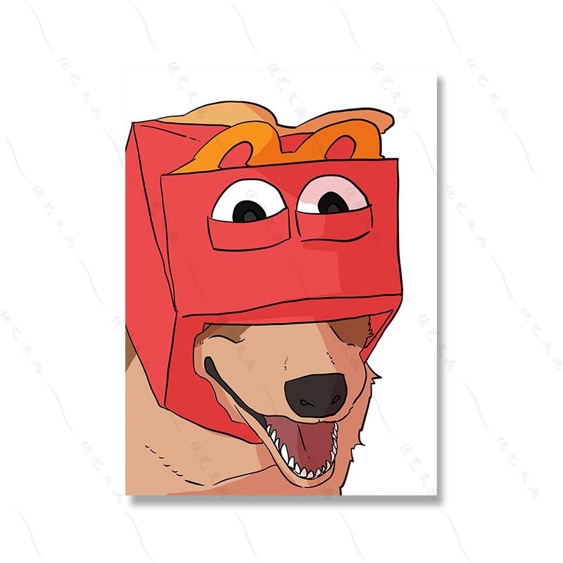 Cute Cartoon Clown Doge Cola Bird Funny Bug Kid Animal Lover Gift Room Decor Cnavas Print Abstract Art Wall Home Painting Poster