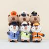 Delightful Short Plush Penguin Keychain Toy In Police And Firefighter Capybara Designs