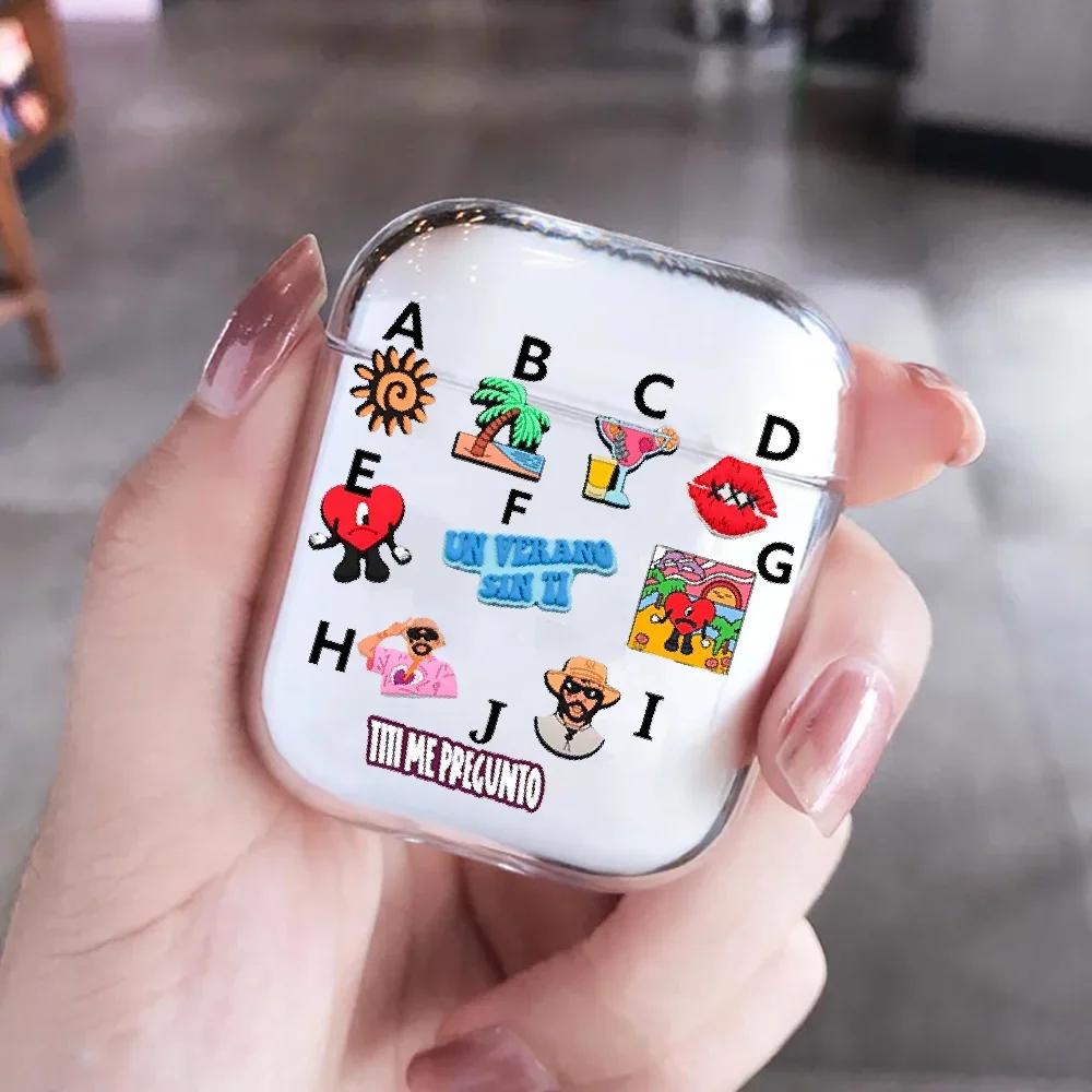 Yo Perreo Sola Bad Bunny Maluma Прозрачный чехол для наушников Airpods Pro 3 Bluetooth Зарядный кейс для Airpod 4 3 2 1 Защитная крышка