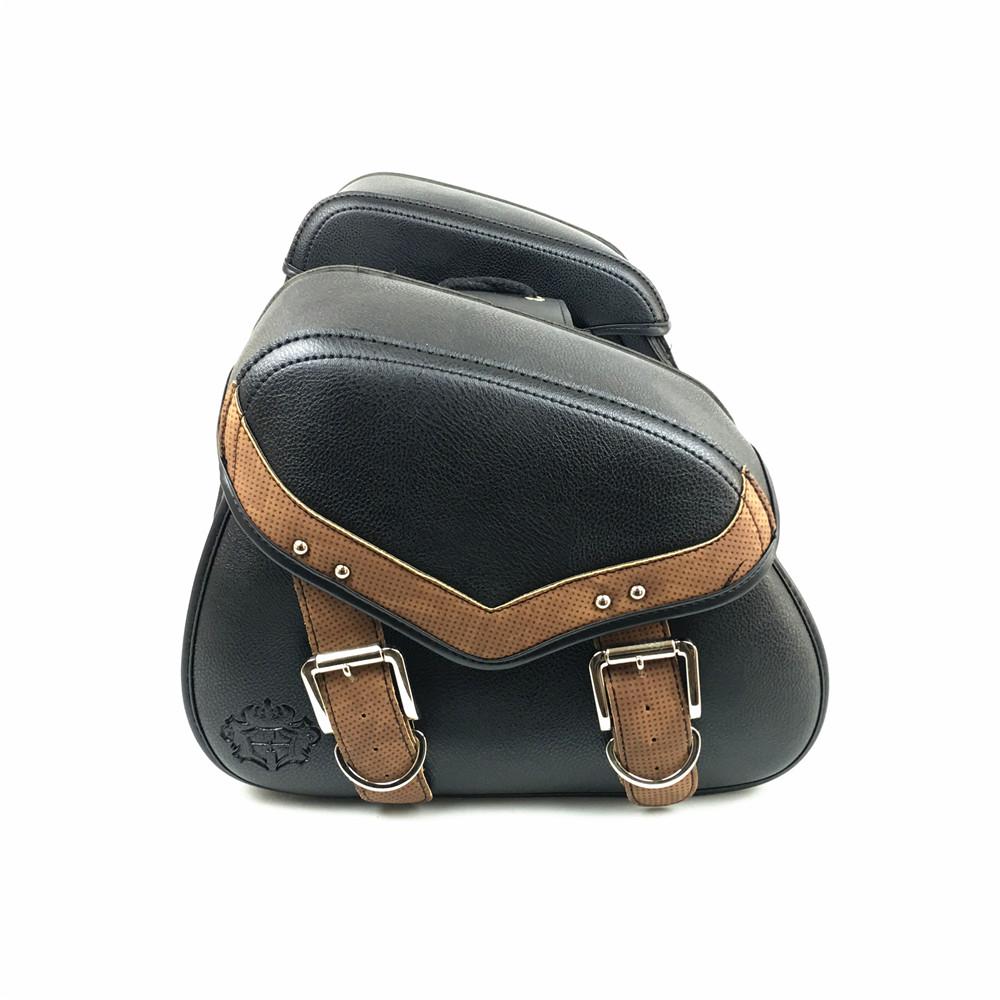 2 шт. универсальная мотоциклетная седельная сумка из искусственной кожи, седельная сумка для инструментов, сумка для хранения багажа для