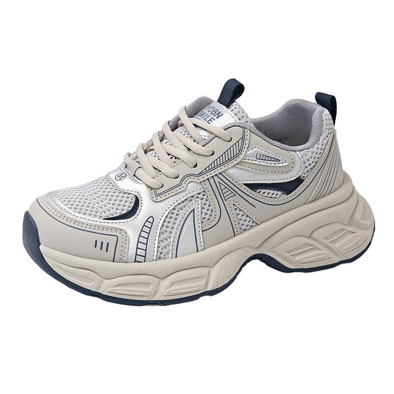 Ins Korean Version of Platform Dad Shoes 2025 Spring New Street Shot Student Running Sneakers Heightening Casual KT266