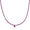 Slim Raw Ruby Necklace