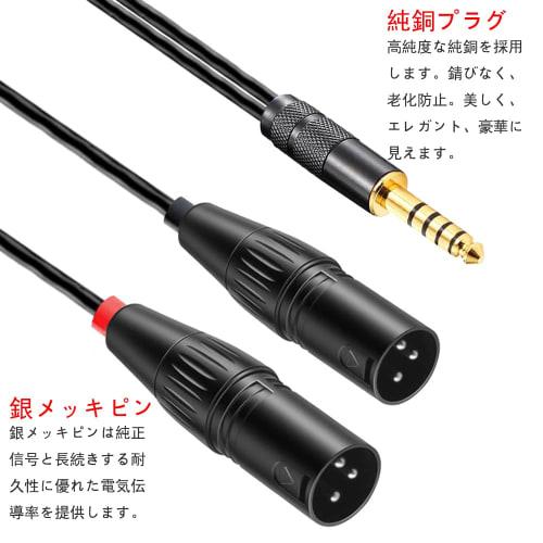 luxferre 1M Dual XLR Male to 4.4mm Balanced Cable, 4.4mm to 5-Pole XLR Extension Cord for Canon NW-WM1A, NW-WM1Z, NW-ZX300, TA-ZH1ES, PHA-2A, and Othe