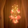 Unicorn Feather Dream Catcher Wind Chimes Big Dreamcatcher for Home Decoration LED Night Light