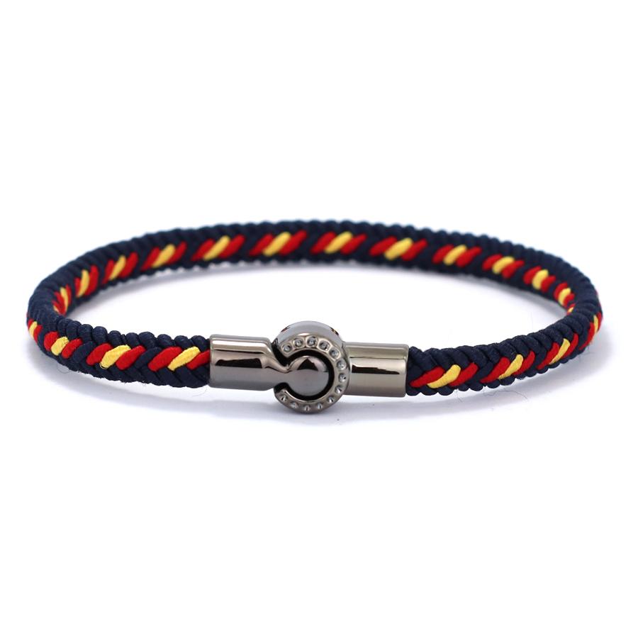 Винтажный плетеный браслет для мужчин и женщин, ручная работа, цветная ручная веревка, магнитная застежка, браслет, подарок на день рождения, пара, ювелирные изделия, браслеты