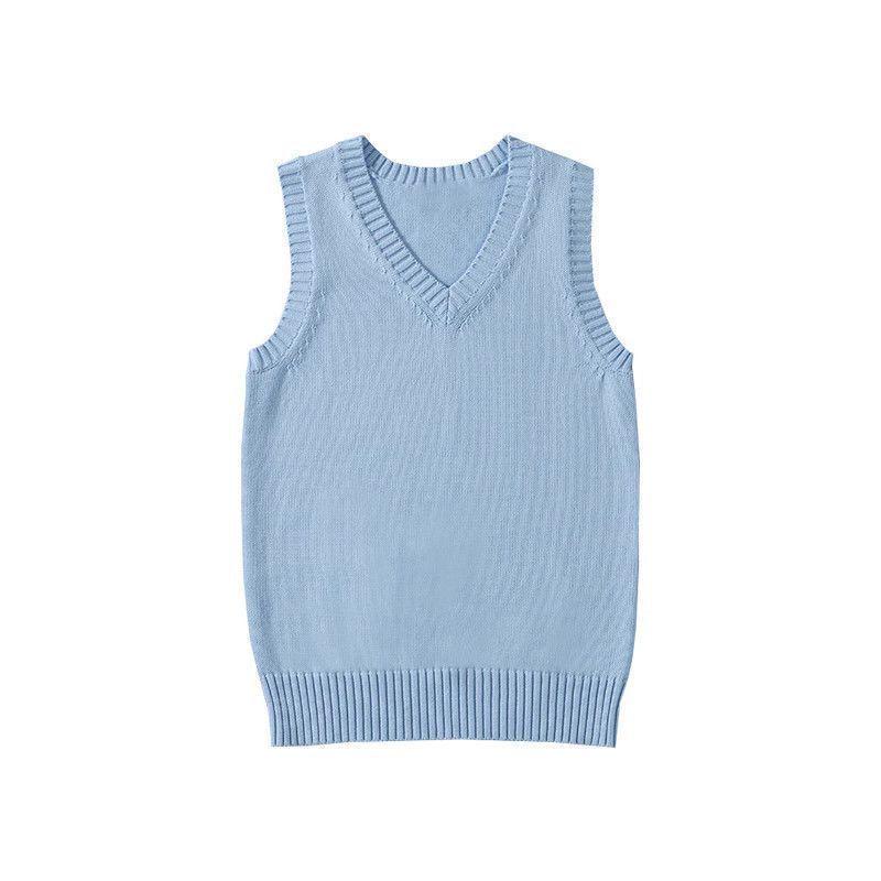 Women’s Grey Knit Vest - Japanese Academy Style School Uniform Top