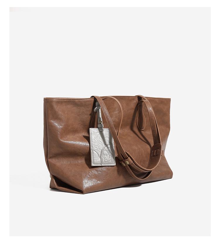 Женская сумка-тоут из натуральной кожи - Большая вместимость, Высокое качество, Сумка на плечо для поездок на работу 2025