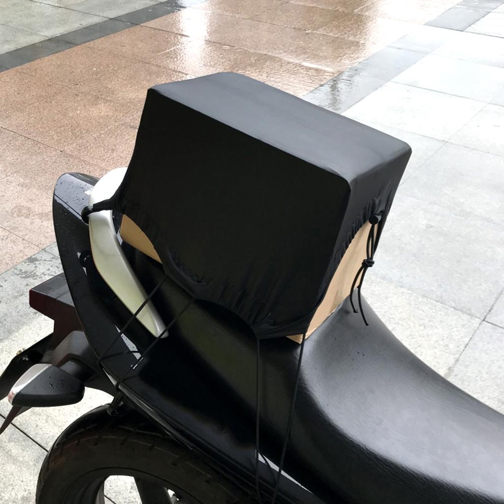 Motorcycle Rear Shelf Cover Trunk Seat Rear Rack Waterproof Luggage Cover Elastic Motorbike Luggage Cover for Keeping